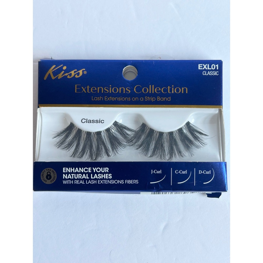 Kiss Extensions Collection Lash Extensions Strip Band EXL01 Classic Black Lashes
